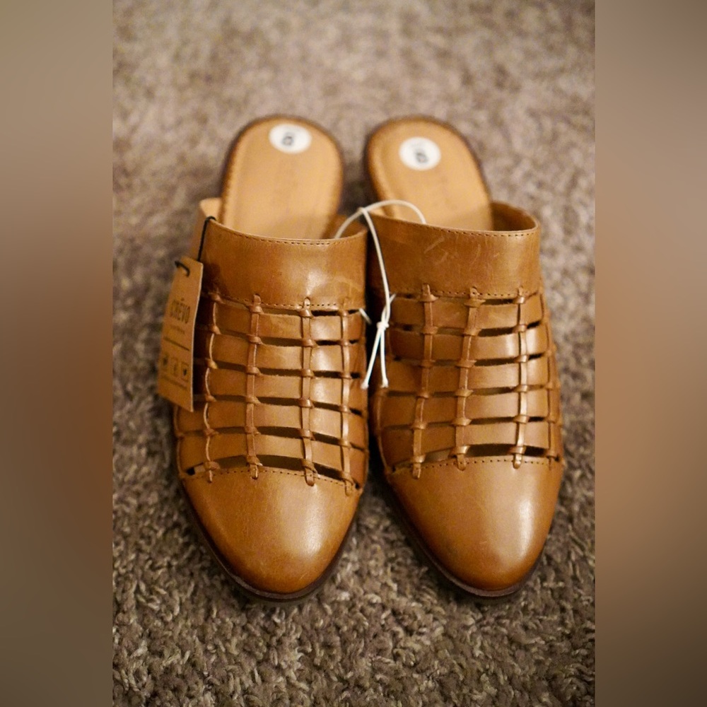 Anthropologie Crevo Luella Leather Mules Sz. 8